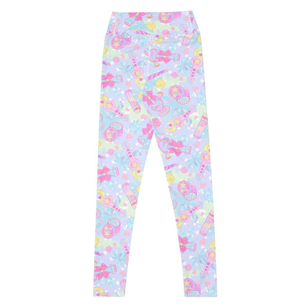 Bright and playful High-waisted Indica Magica Leggings, perfect for magical girls seeking comfort and style.