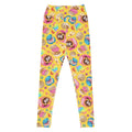Bright and fun High-waisted Pan Dulce Leggings covered in colorful baked goods, perfect for workouts or casual outings.