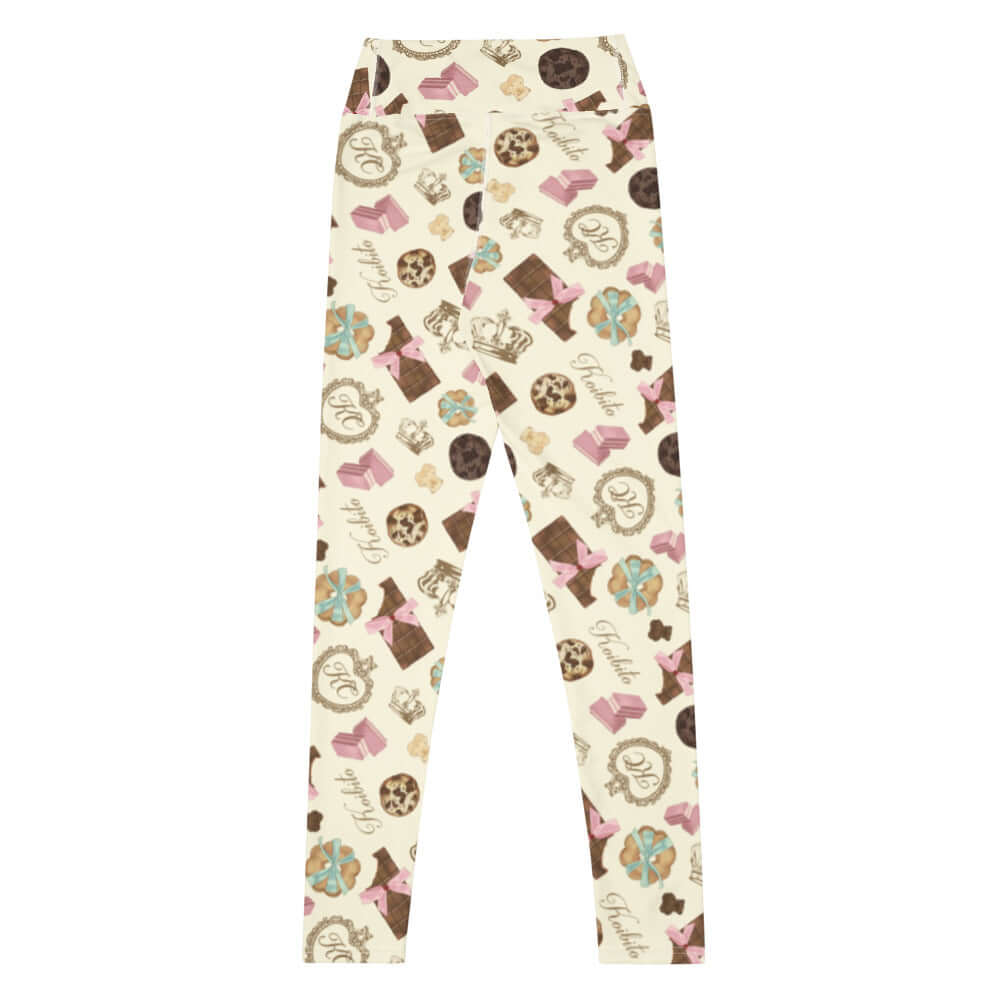 Elevate your style with High-waisted Royal Cookie Leggings, perfect for gym or lounging in delicious comfort.
