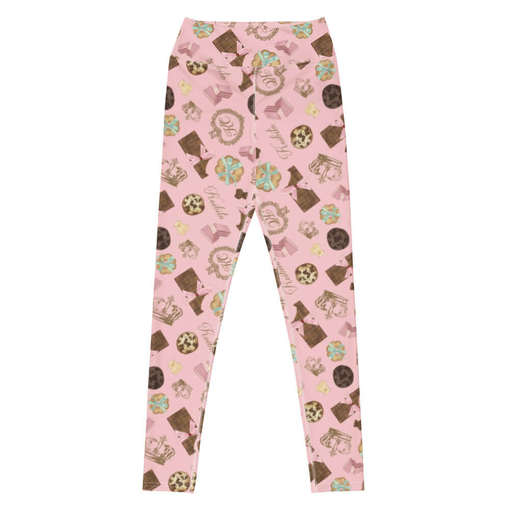 Elevate your style with High-waisted Royal Cookie Leggings, perfect for workouts or lounging at home.