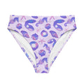 High-waisted Sea Princess Bikini Bottom with a vibrant seashell print, perfect for beach days and spa visits.