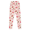 High-waisted Sugar Sweetheart Leggings featuring a cute print, perfect for a stylish and cozy Valentine's look.