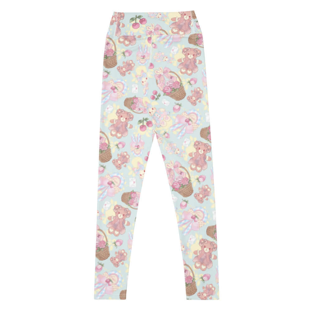 High-waisted Sweet Teddy Leggings with adorable print, perfect for gym wear and ultimate comfort.
