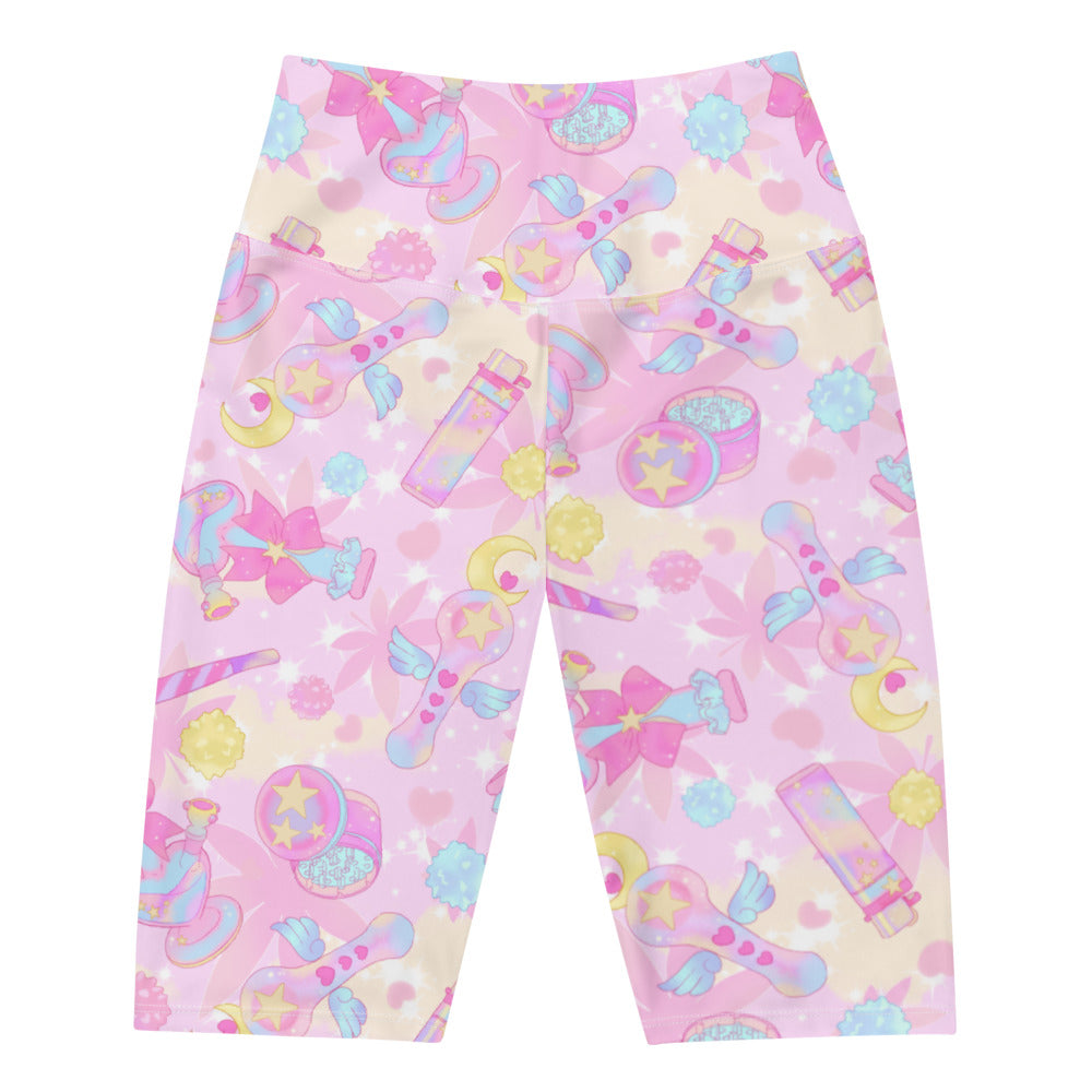 Bright and playful Indica Magica Biker Shorts, perfect for comfort and style during sunny days or lounging.