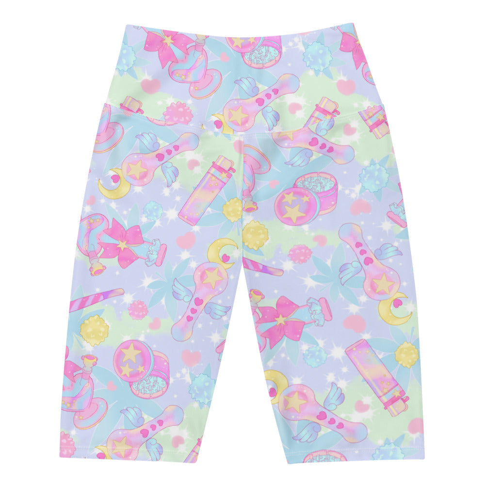 Indica Magica Biker Shorts in a vibrant design, perfect for comfort and style during sunny days or lounging at home.