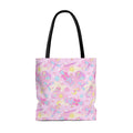 Stylish Indica Magica Tote Bag (Pink) featuring kawaii patterns, perfect for gym or casual outings.