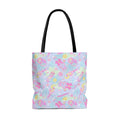 Colorful Indica Magica Tote Bag (Lilac) features a playful design, perfect for kawaii outfits and everyday use.