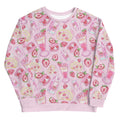 Stylish strawberry sweatshirt in pastel pink, perfect for achieving that kawaii aesthetic with comfort and durability.