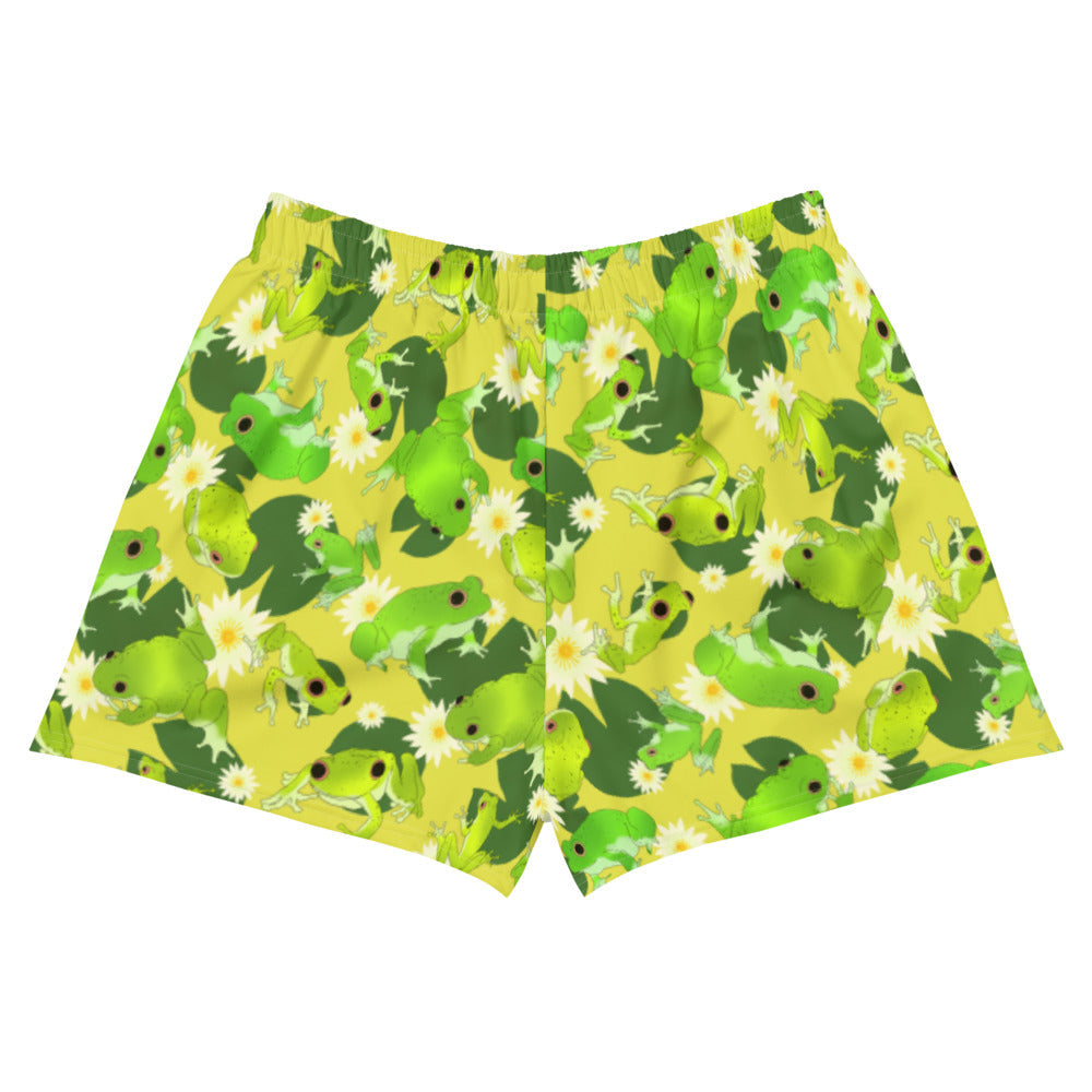 Show off your style in Kero-kero Athletic Short Shorts, featuring a playful frog print for ultimate comfort and flair.