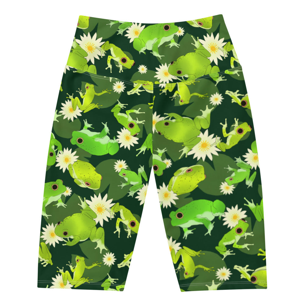 Show off your legs in Kero-kero Biker Shorts, featuring a vibrant frog print perfect for any outfit.