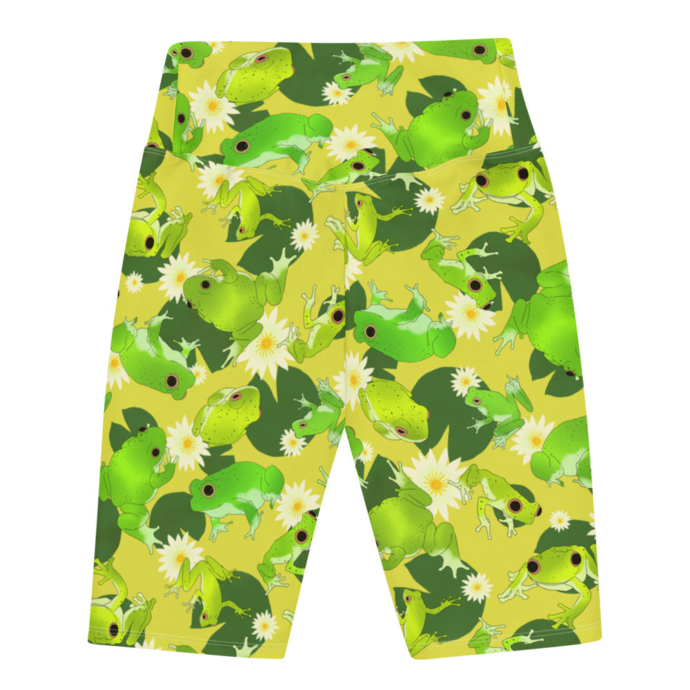 Show off your style in Kero-kero Biker Shorts featuring a fun frog design, perfect for active or streetwear outfits!