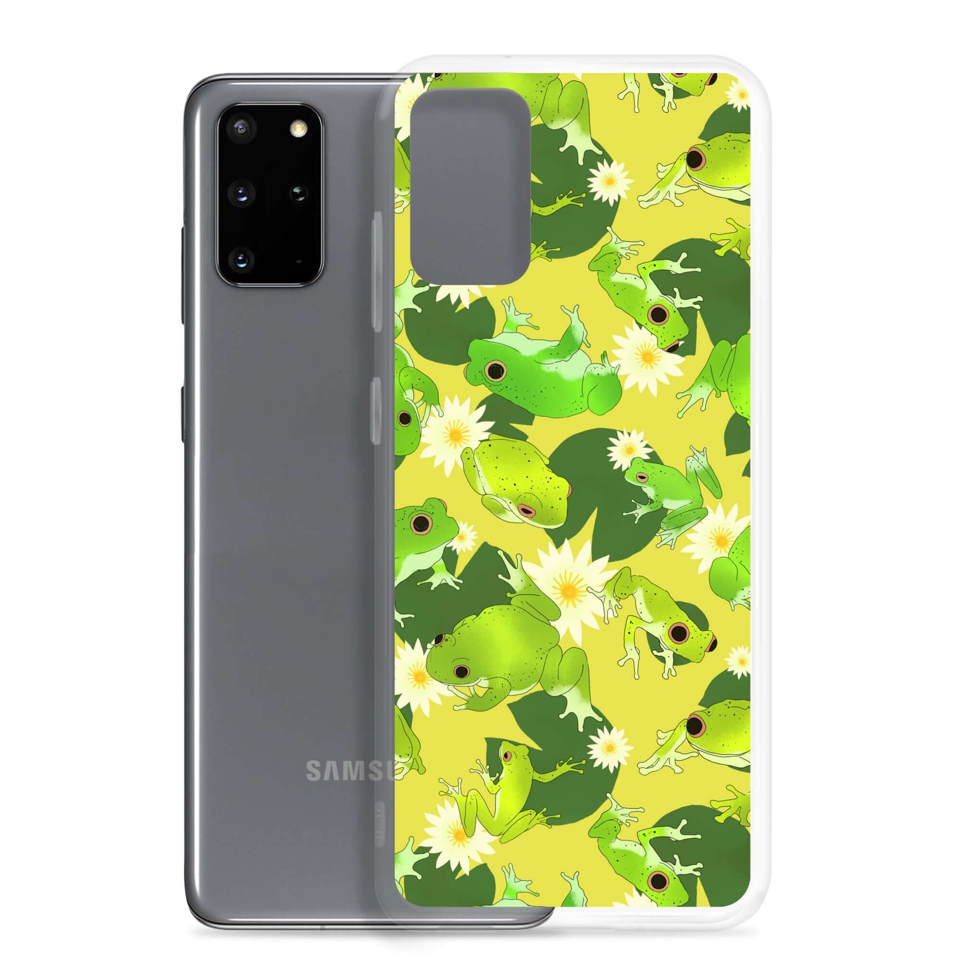Kero-kero Samsung® Clear Case with vibrant frog design, perfect for frog lovers and phone protection.