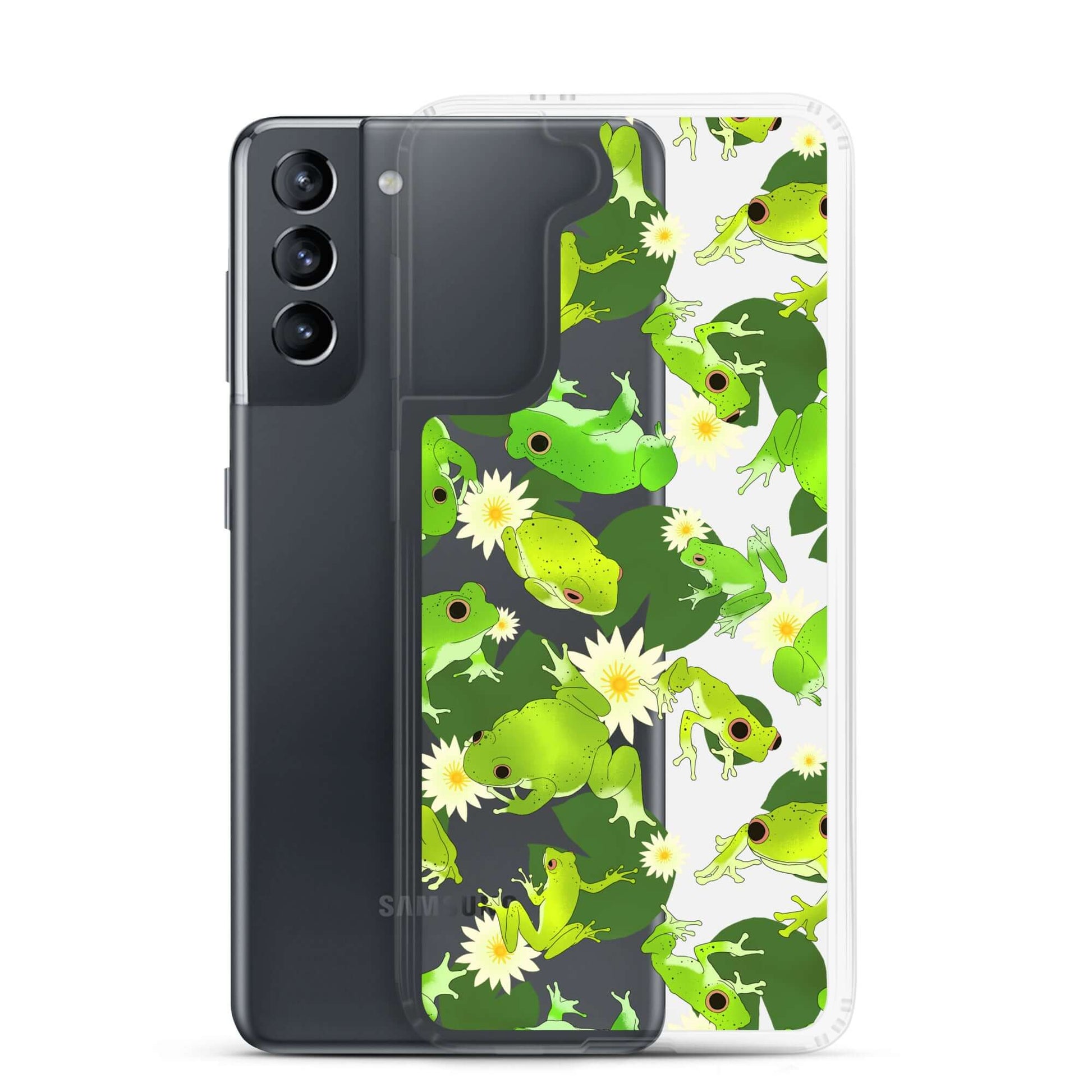 Kero-kero Samsung® Clear Case showcases playful frog design, offering protection for your Galaxy S21 with style.