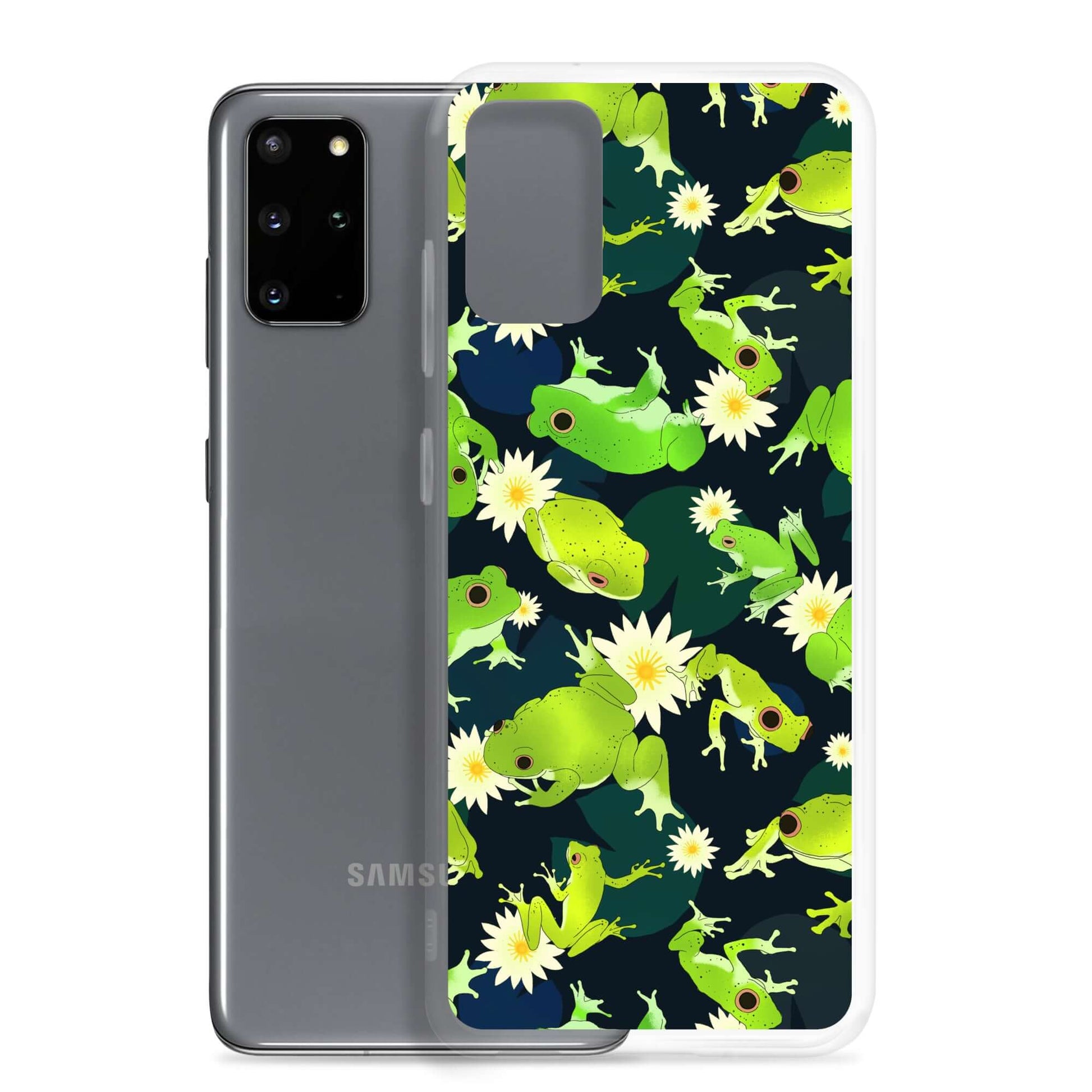 Kero-kero Samsung® Clear Case features a vibrant frog design, perfect for showcasing your love for amphibians.