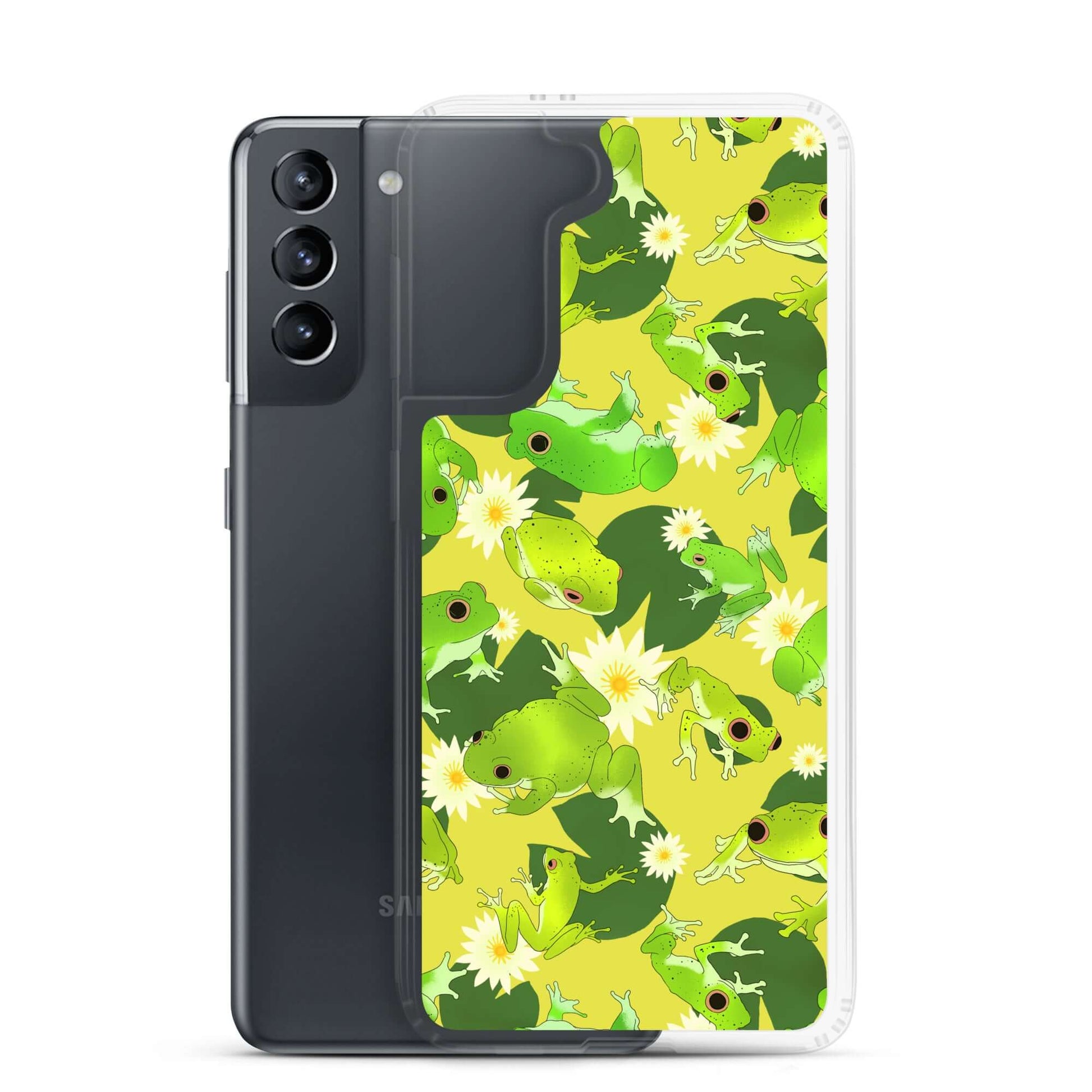 Kero-kero Samsung® Clear Case showcases vibrant frog designs, offering stylish protection for your Galaxy phone.