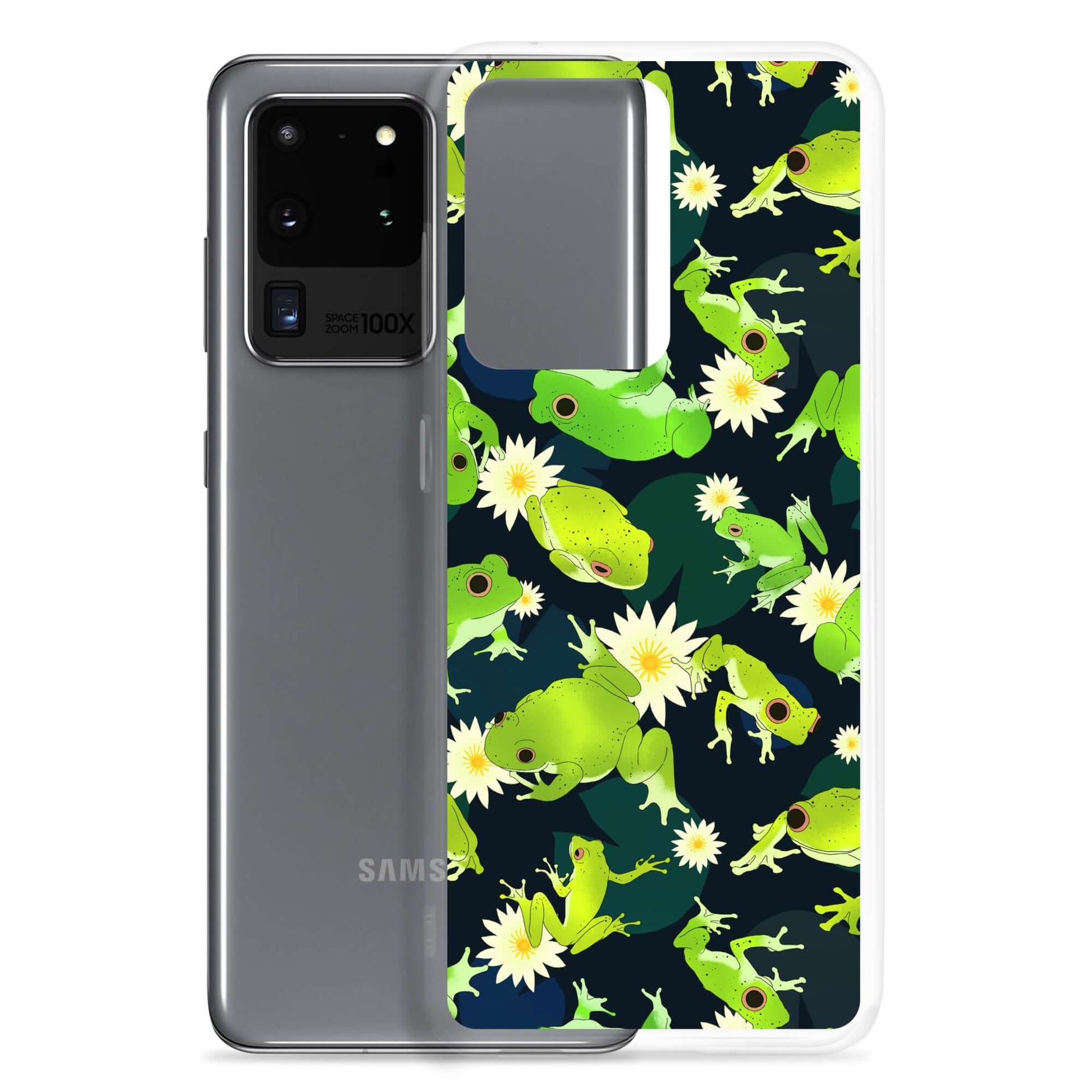 Protect your phone in style with the Kero-kero Samsung® Clear Case, featuring vibrant frog designs.
