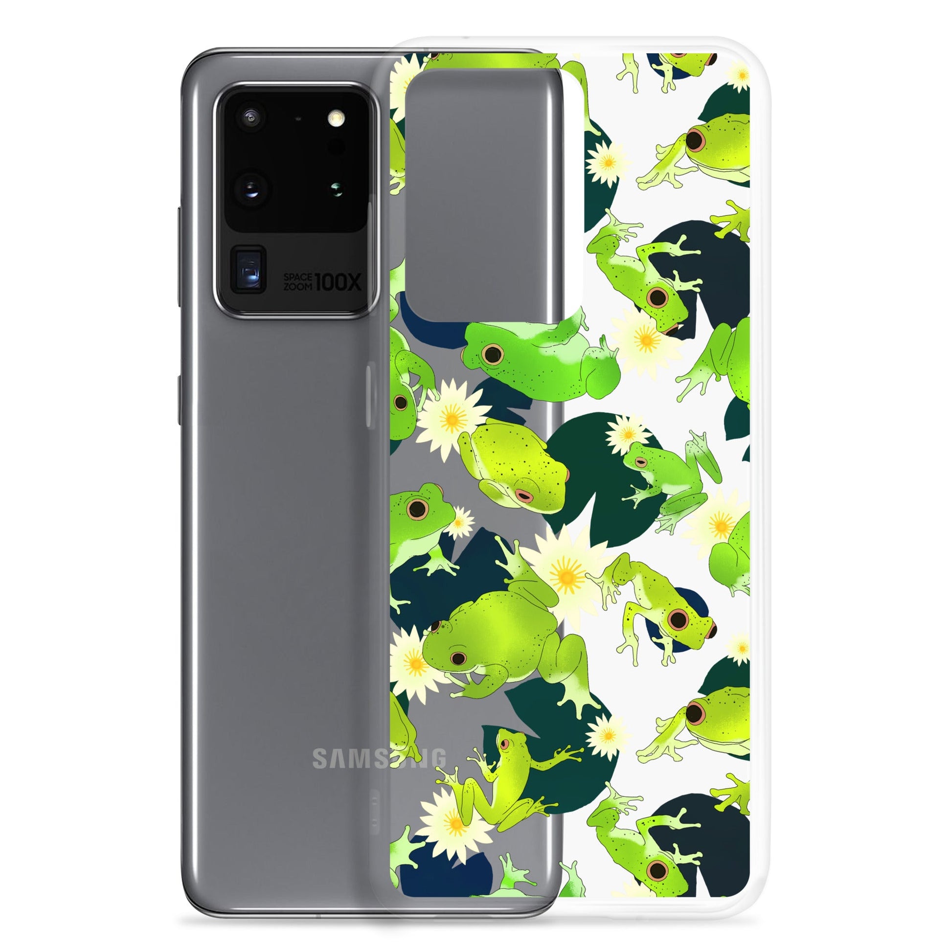 Kero-kero Samsung® Clear Case showcases vibrant frog designs, perfect for frog lovers and Samsung protection.