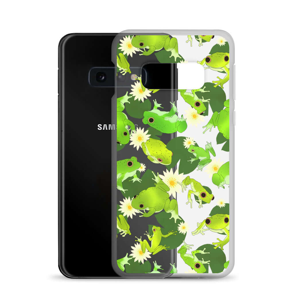 Kero-kero Samsung® Clear Case showcases vibrant frog designs for ultimate protection and style. Perfect for frog lovers!