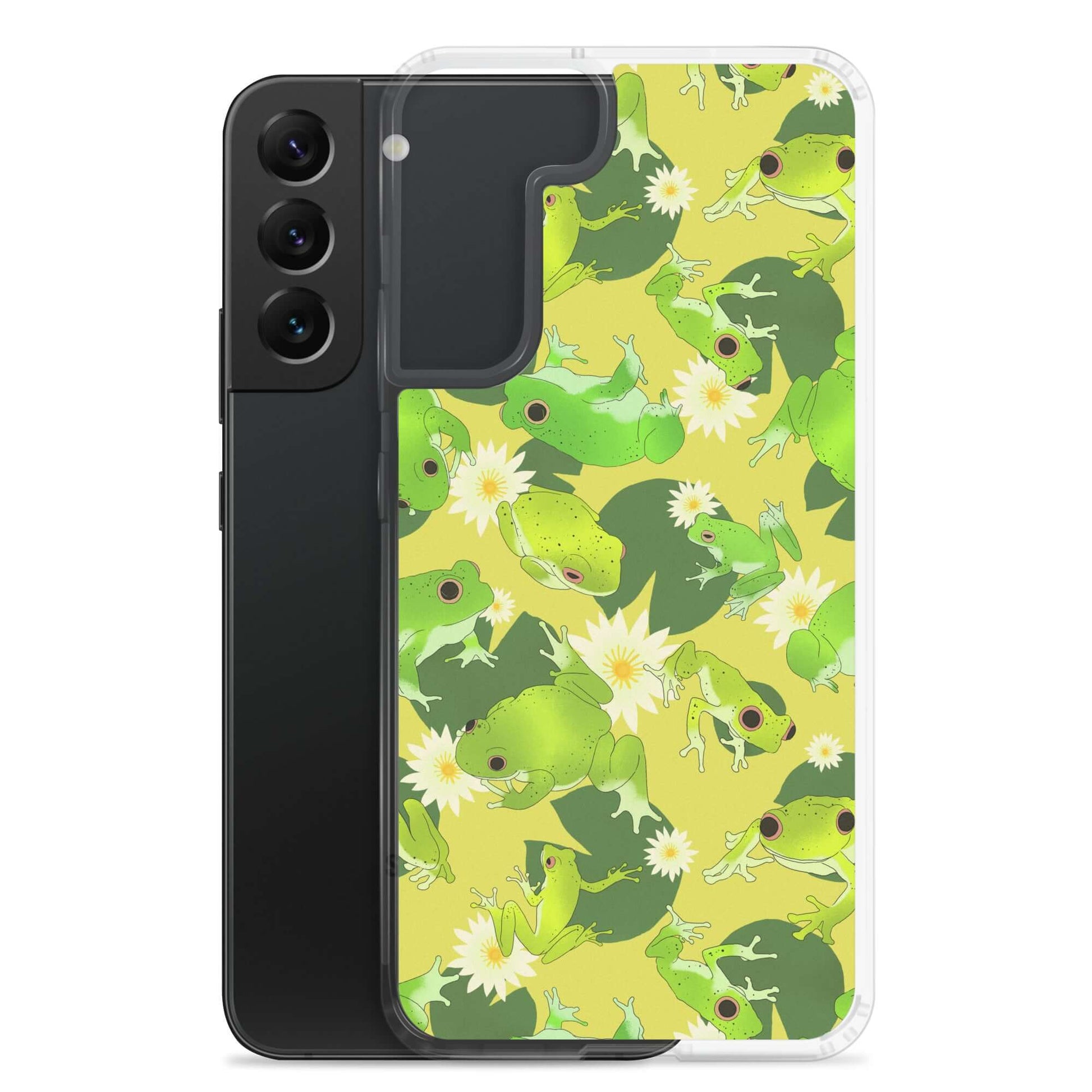 Protect your phone with the Kero-kero Samsung® Clear Case, featuring a fun frog design perfect for amphibian lovers.