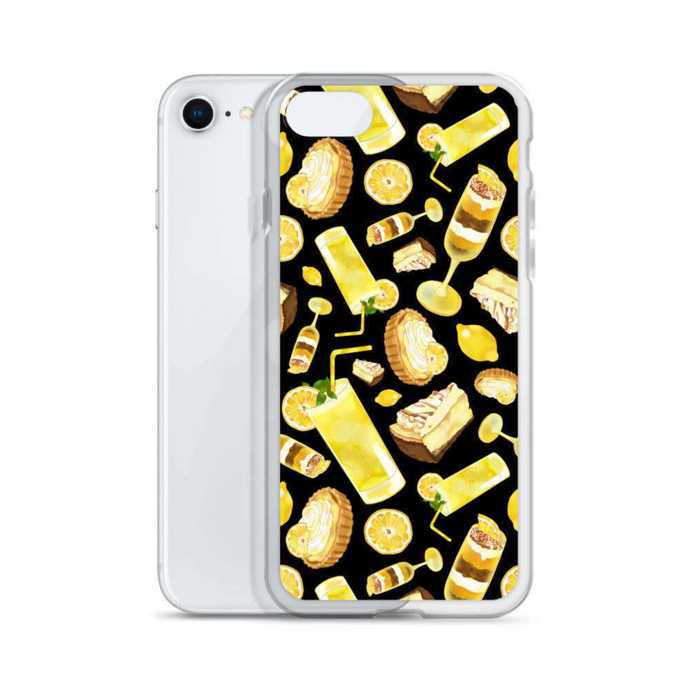 Sleek Lemon iPhone® Clear Case with flexible sides and solid back, perfect for protection against scratches and dirt.