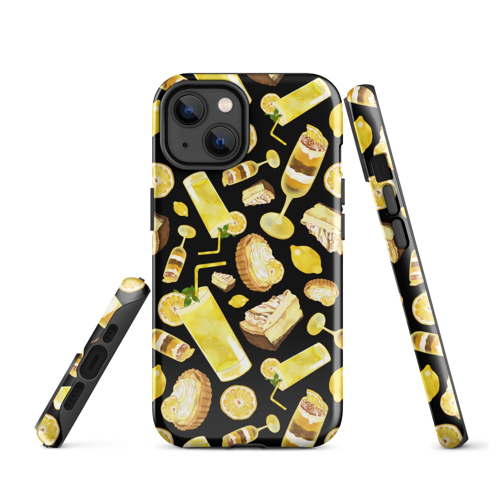Lemon iPhone® Tough Case featuring a vibrant lemon design, perfect for stylish protection all year round.