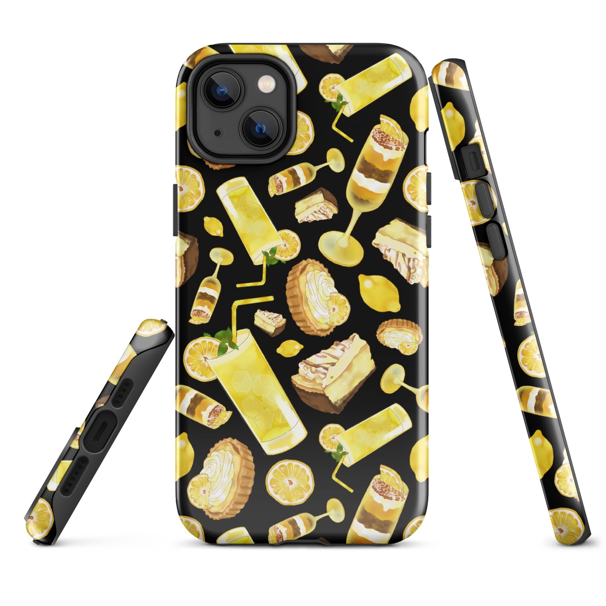 Durable Lemon iPhone® Tough Case featuring vibrant lemon-inspired design for stylish phone protection all year round.