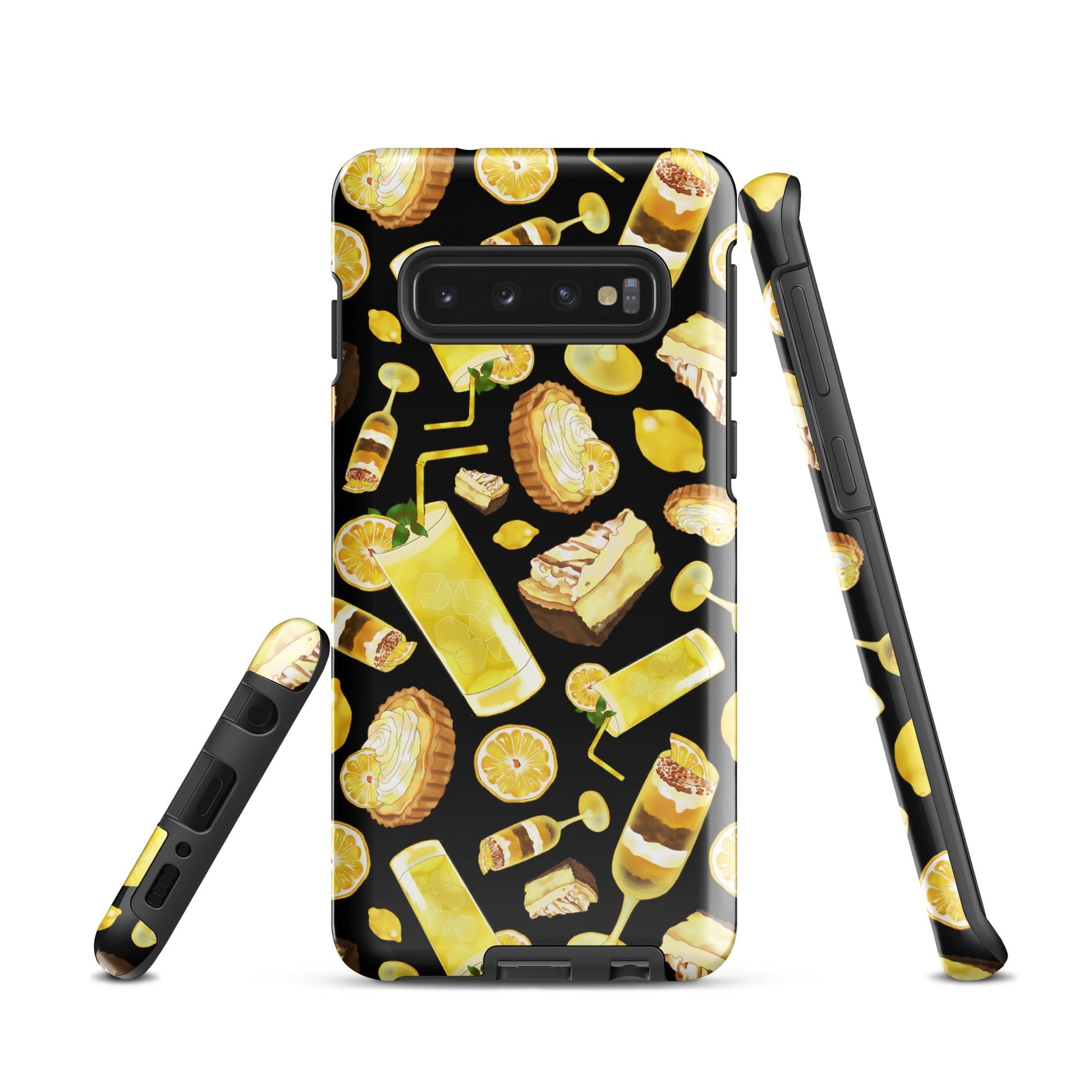 Lemon Samsung® Tough Case features vibrant lemon designs, offering stylish, durable protection for your phone.