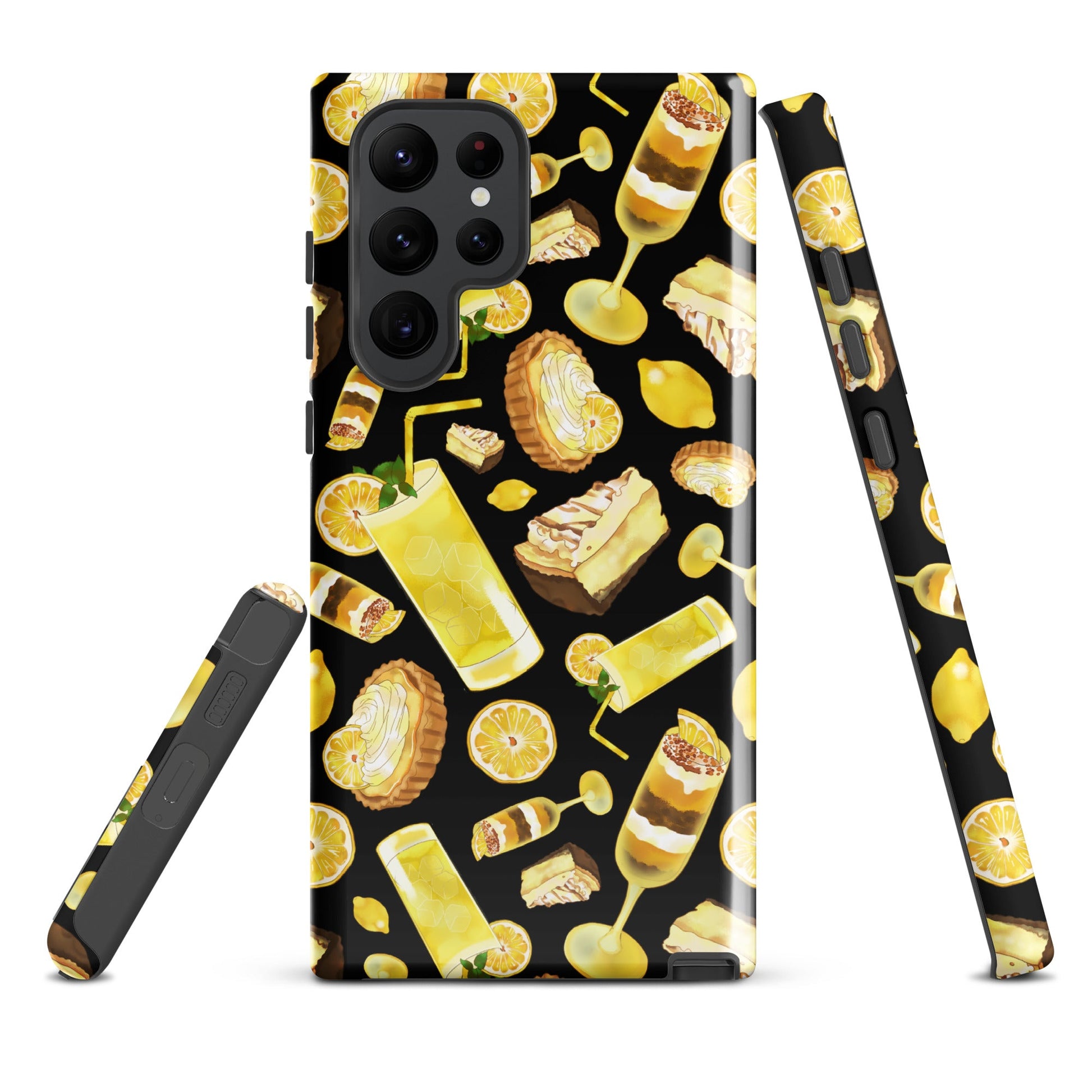 Lemon Samsung® Tough Case features a vibrant design, offering impact resistance and sleek protection for your phone.