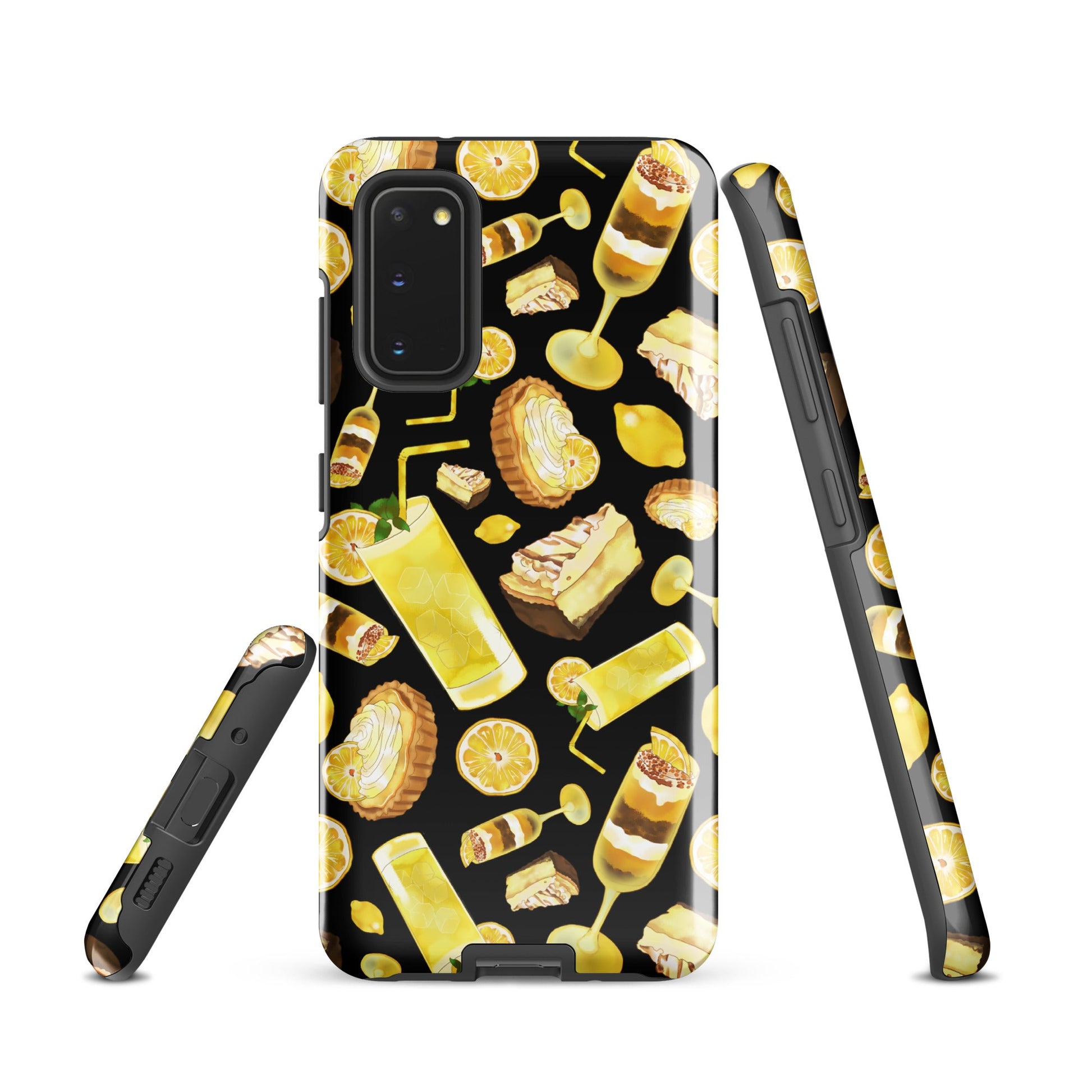 Stylish Lemon Samsung® Tough Case featuring vibrant lemon designs, offering impact resistance and sleek protection.