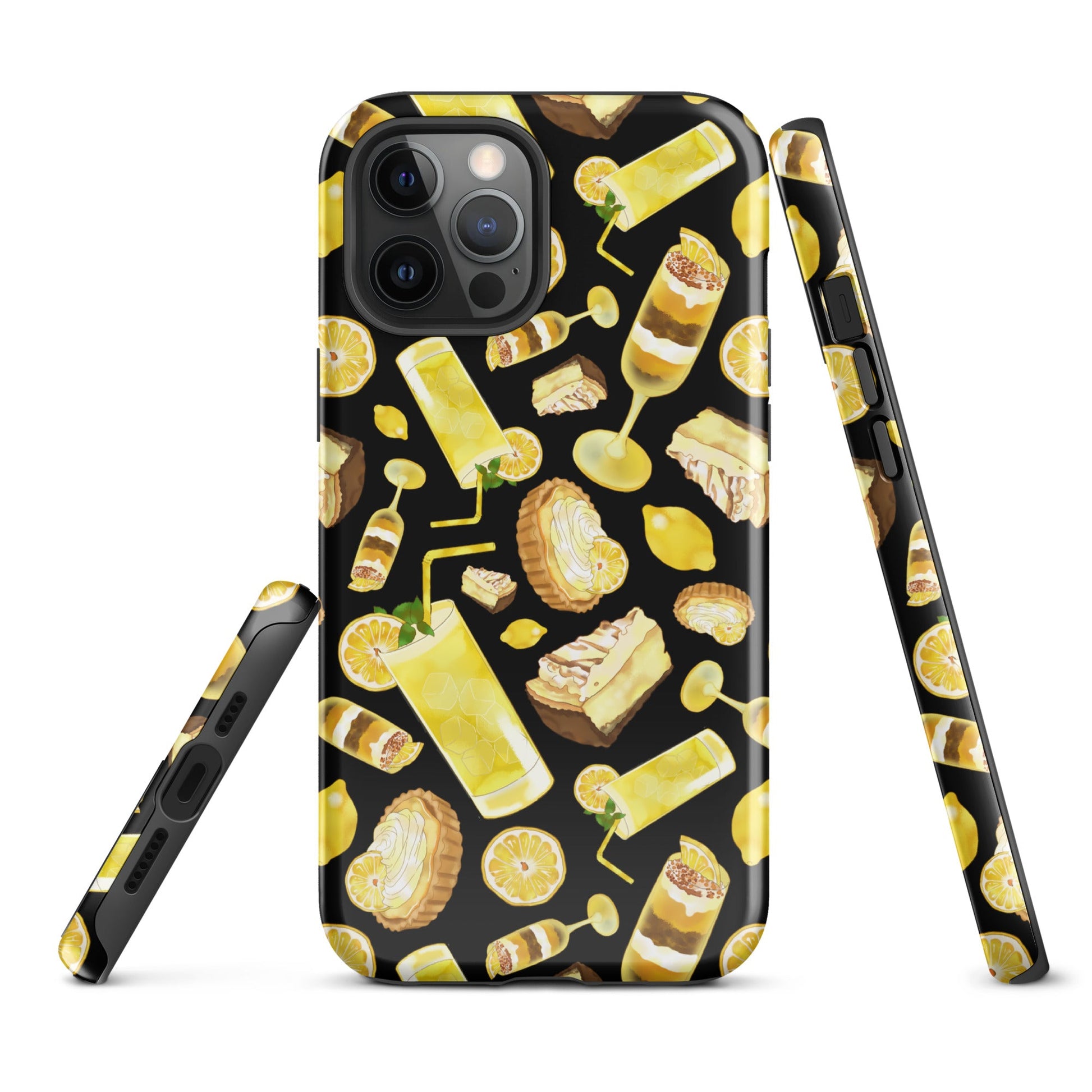 Durable Lemon iPhone® Tough Case featuring colorful lemon-themed design for stylish phone protection.