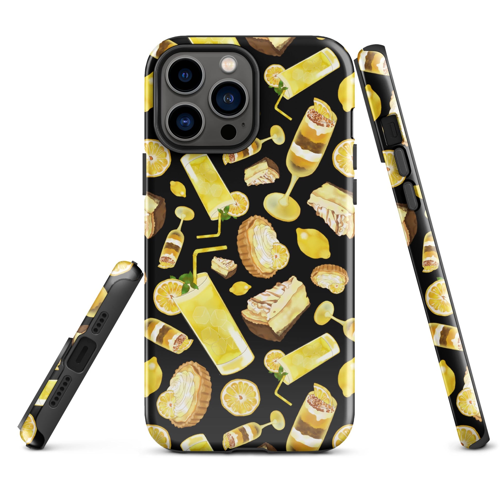 Stylish Lemon iPhone® Tough Case featuring colorful lemon-themed designs for durable phone protection.