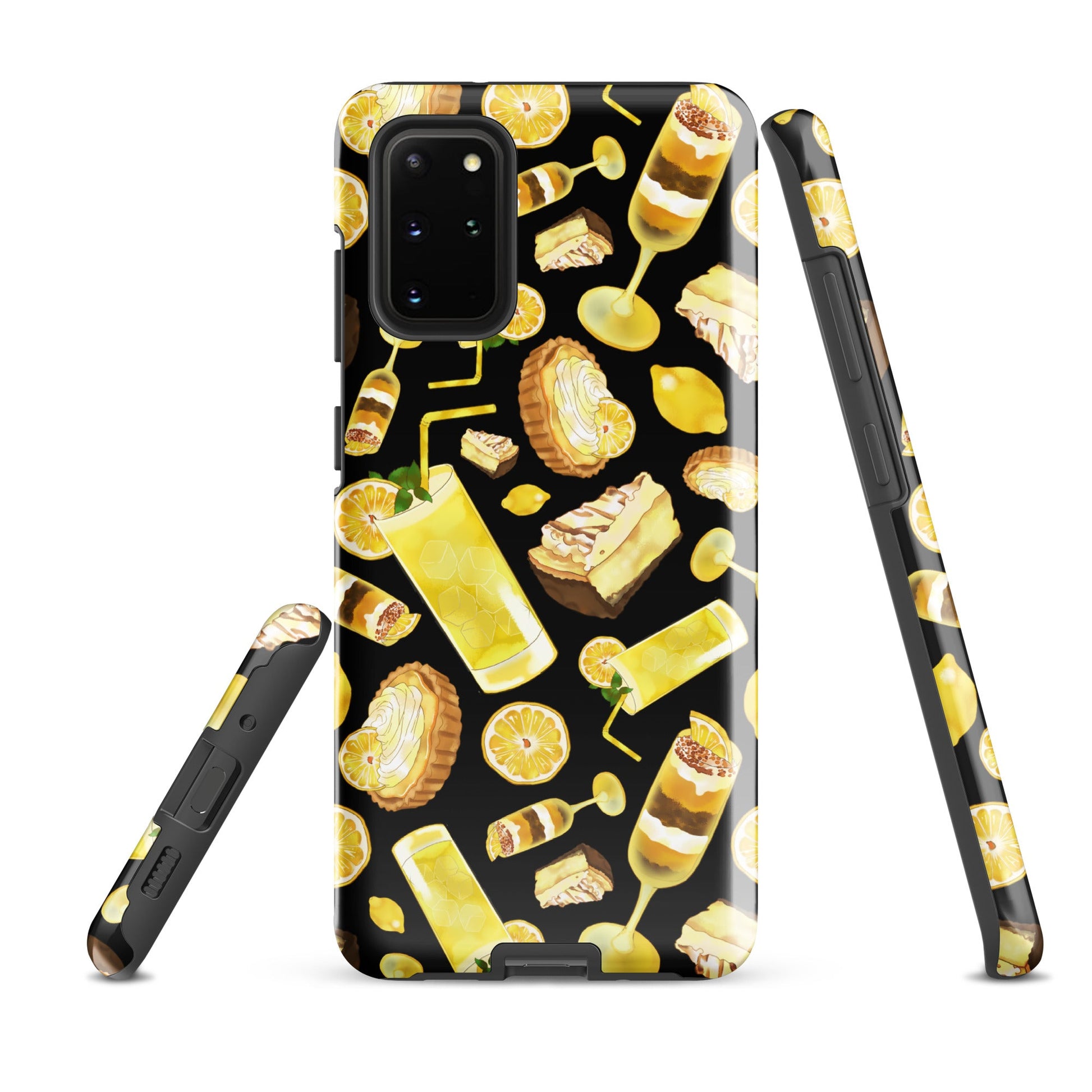 Stylish Lemon Samsung® Tough Case featuring vibrant lemon designs, perfect for protection and flair for your phone.