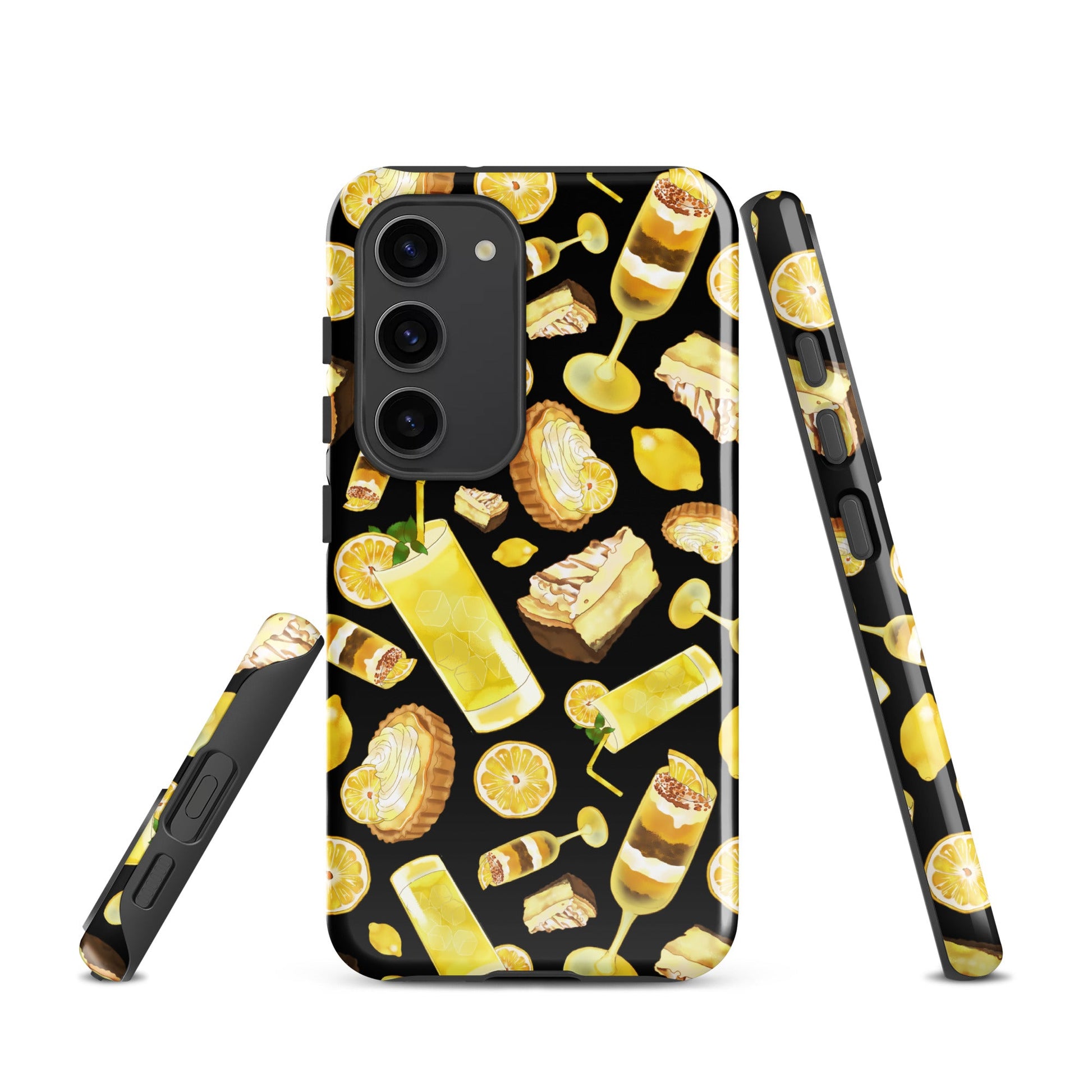 Lemon Samsung® Tough Case showcases vibrant lemon-themed designs for stylish phone protection and durability.