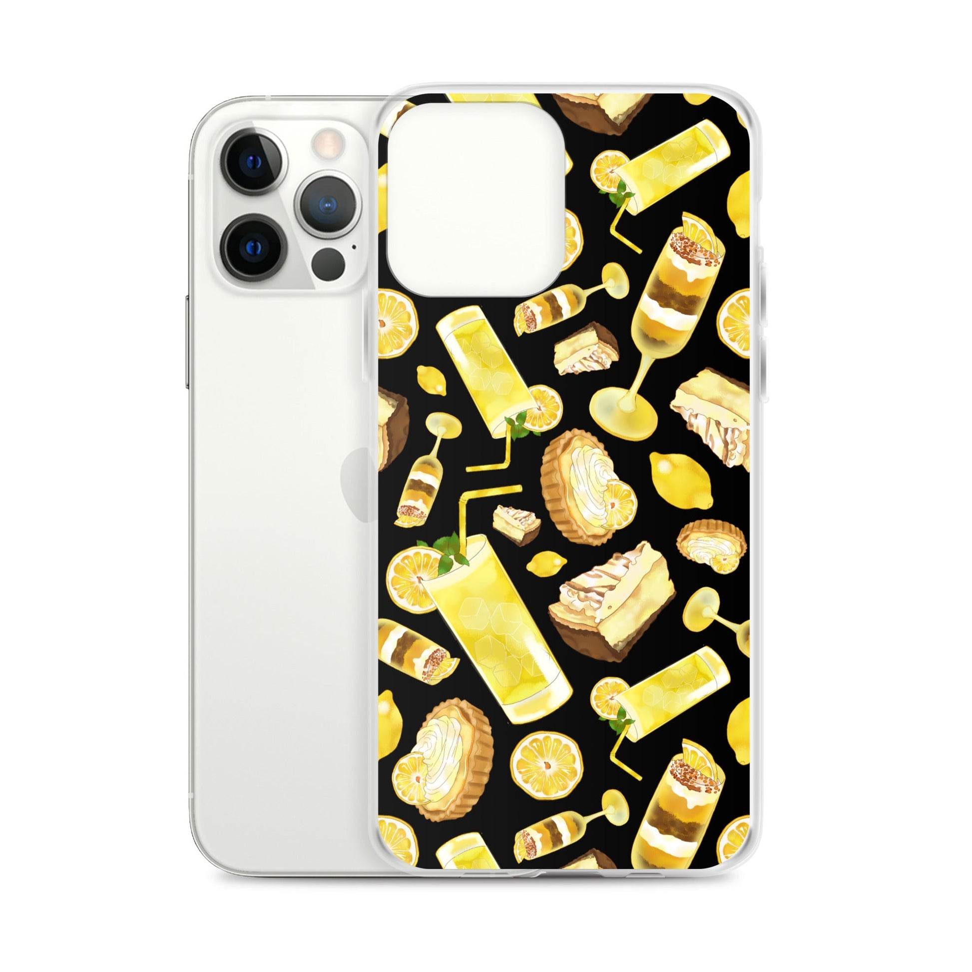 Sleek Lemon iPhone® Clear Case with vibrant design, protecting against scratches and dirt while ensuring easy access.