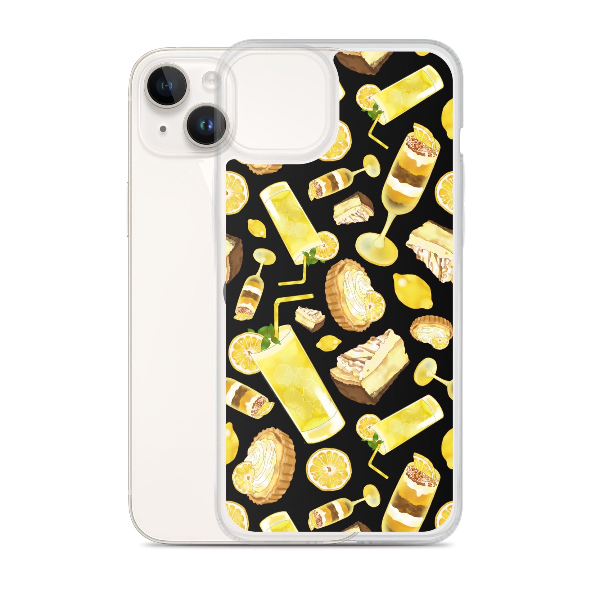 Sleek Lemon iPhone® Clear Case with solid back, flexible sides, protecting from scratches and dirt. Perfect for your phone!