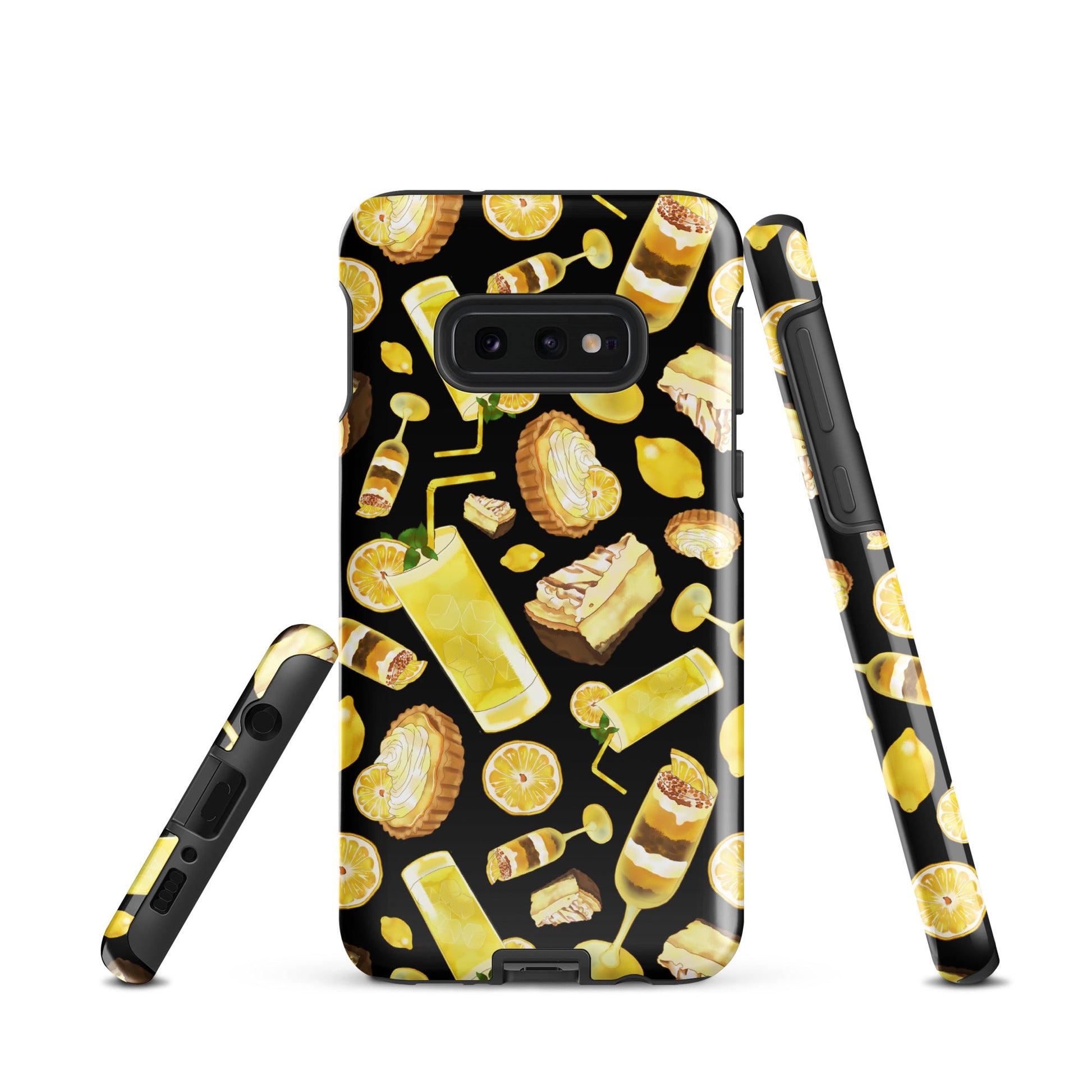 Stylish Lemon Samsung® Tough Case featuring vibrant lemon graphics for ultimate phone protection and artistic flair.