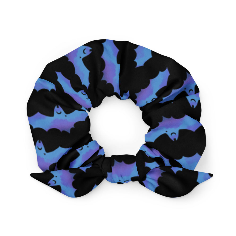 Stylish Lilith Scrunchie featuring a unique bat design, perfect for any outfit or occasion. Elevate your look!