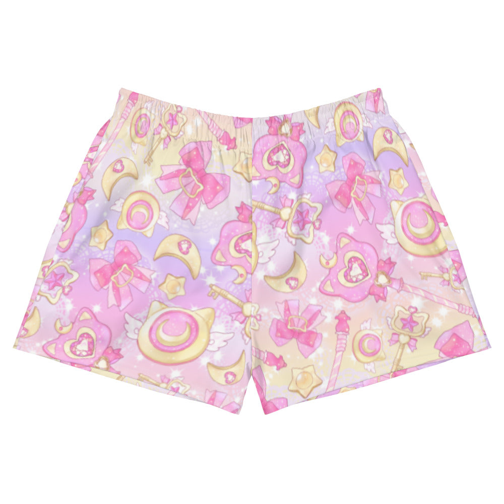 Colorful Magical Girl Athletic Short Shorts with cute designs, perfect for a comfy and stylish workout.