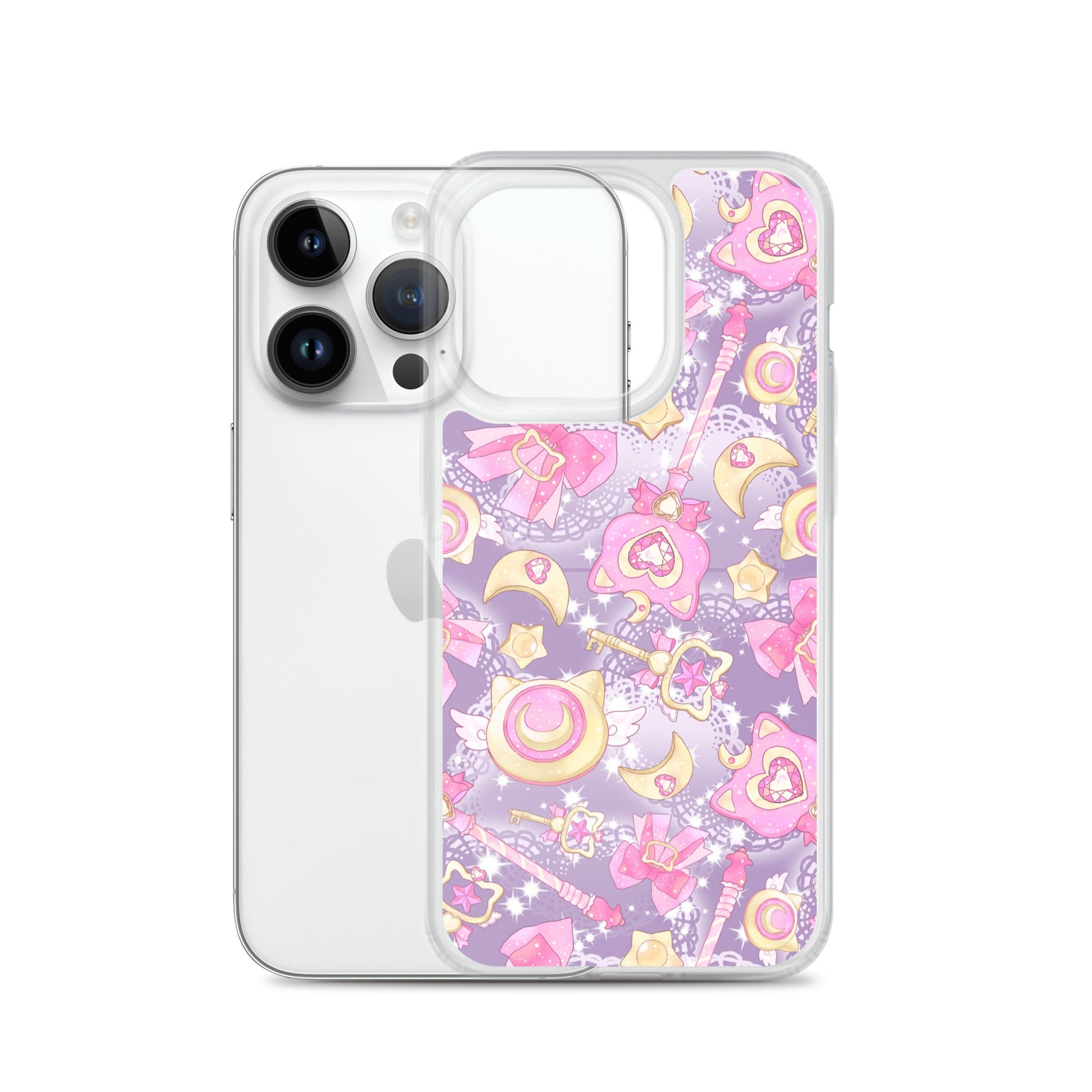 Protect your phone in style with the Magical Girl iPhone® Clear Case featuring enchanting designs.