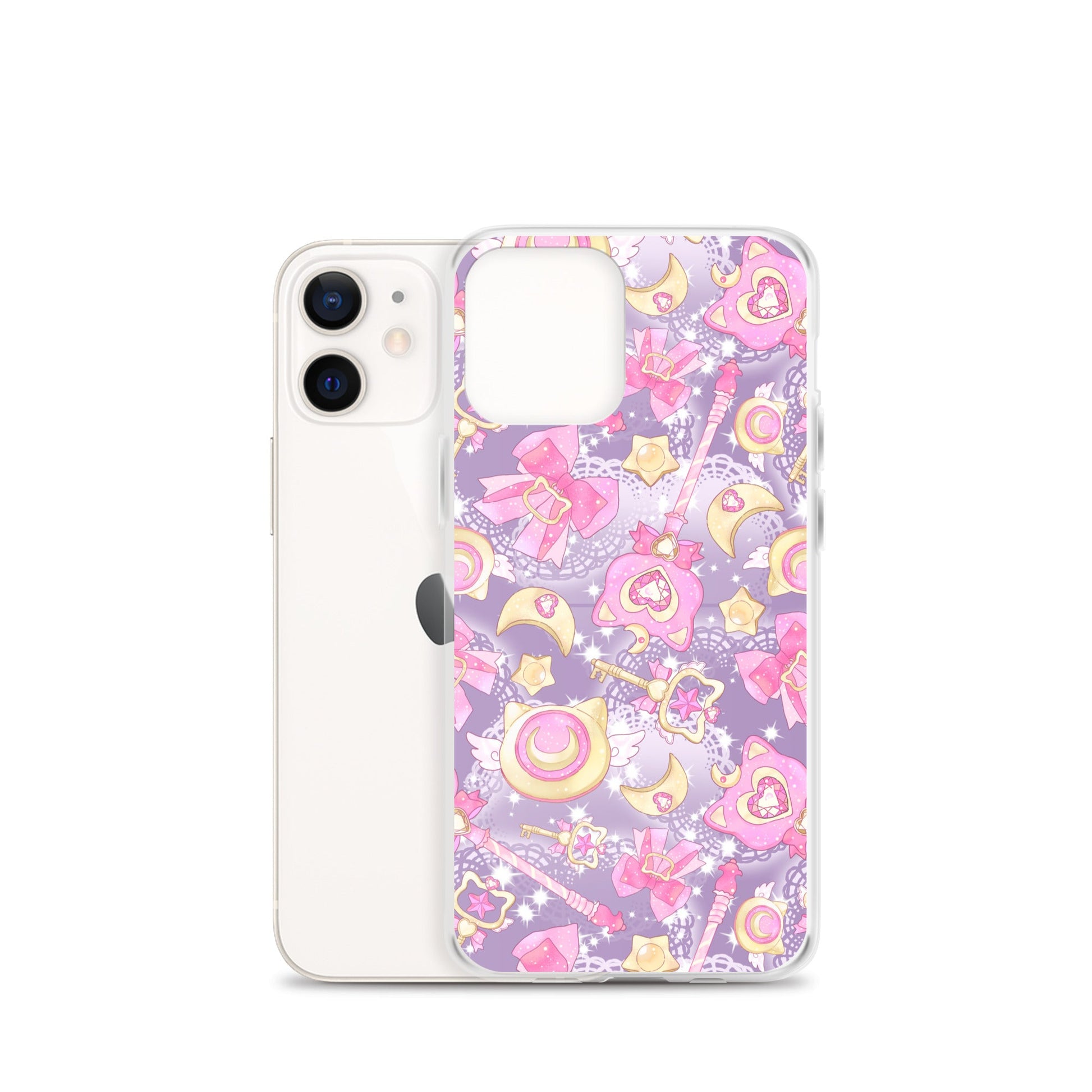 Sleek Magical Girl iPhone® Clear Case featuring vibrant designs, perfect for protecting your phone in style.