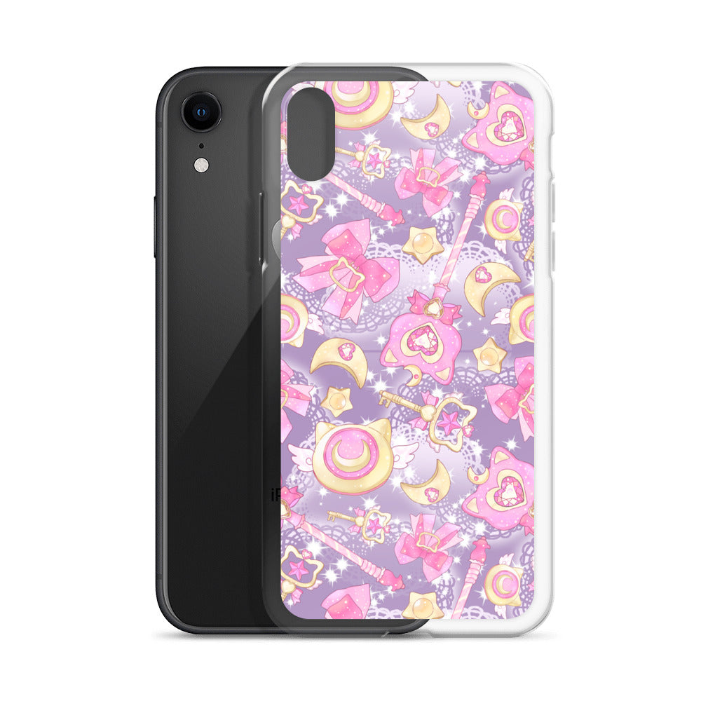 Protect your phone in style with the Magical Girl iPhone® Clear Case featuring whimsical magical designs.