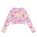 Stylish Magical Girl Long-sleeved Crop Top features vibrant patterns, made from eco-friendly materials for comfort.