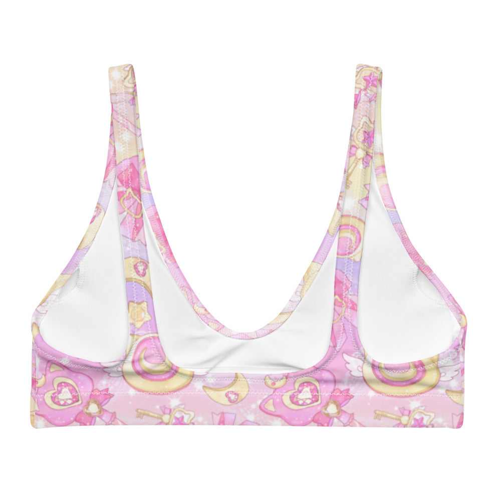 Bright and playful, this Magical Girl Padded Bikini Top is perfect for beach days and pool fun.