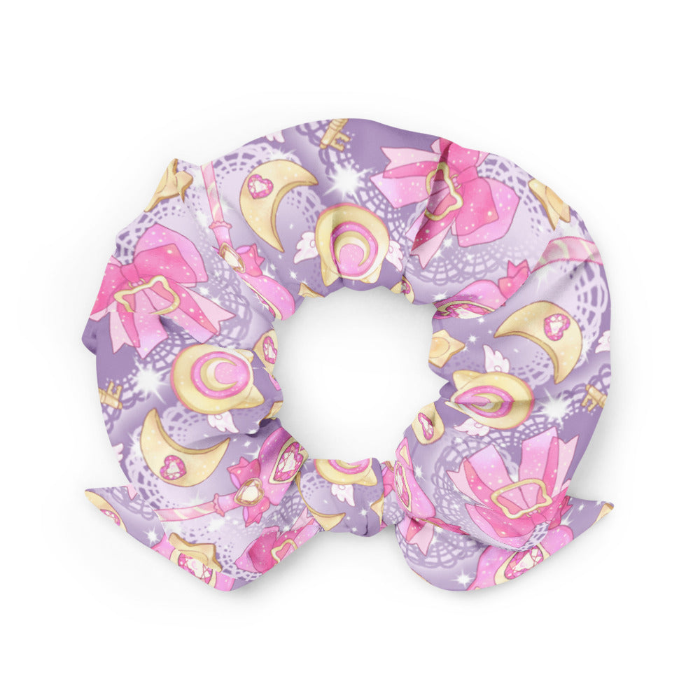 Trendy Magical Girl Scrunchie with vibrant patterns, perfect for adding a stylish touch to any outfit.