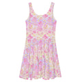 Whimsical Magical Girl Skater Dress featuring vibrant pastel patterns, perfect for youthful adventures and style.