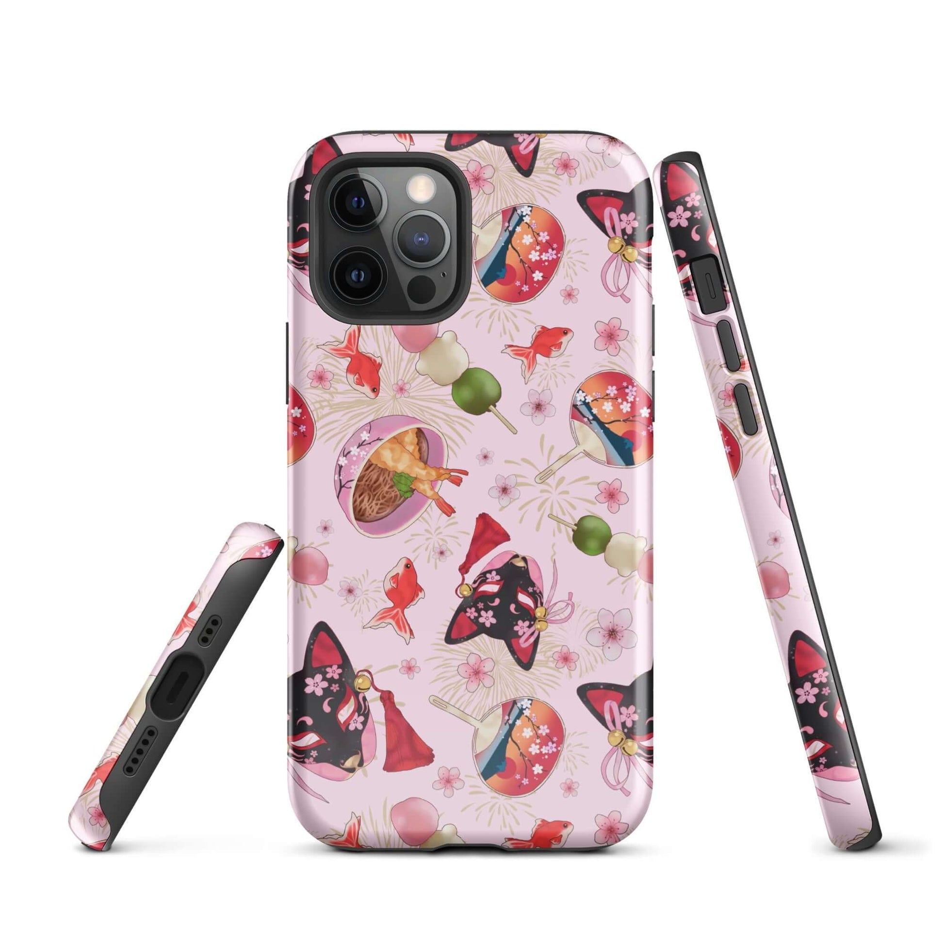 Matsuri iPhone® Tough Case with a vibrant design, offering stylish protection and impact resistance for your phone.