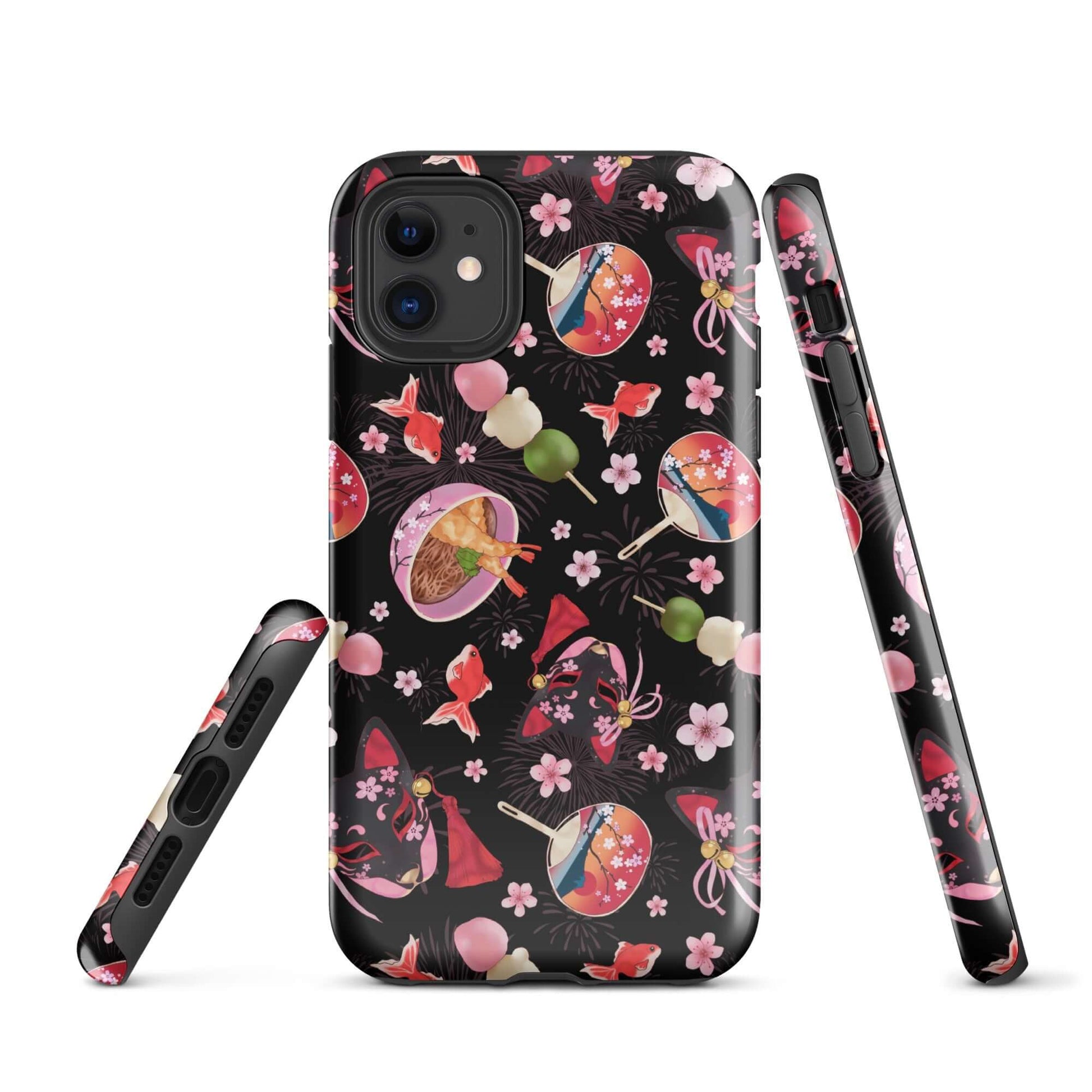 Matsuri iPhone® Tough Case features a vibrant design, offering stylish protection with durable dual-layer construction.