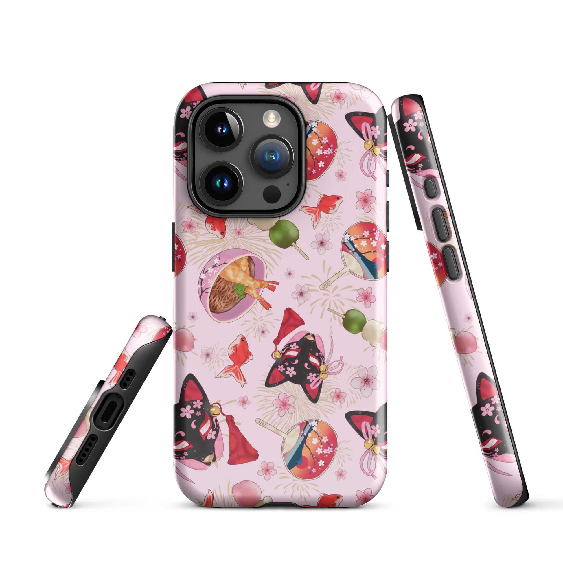 Matsuri iPhone® Tough Case features a vibrant design, offering stylish protection with dual-layer durability.