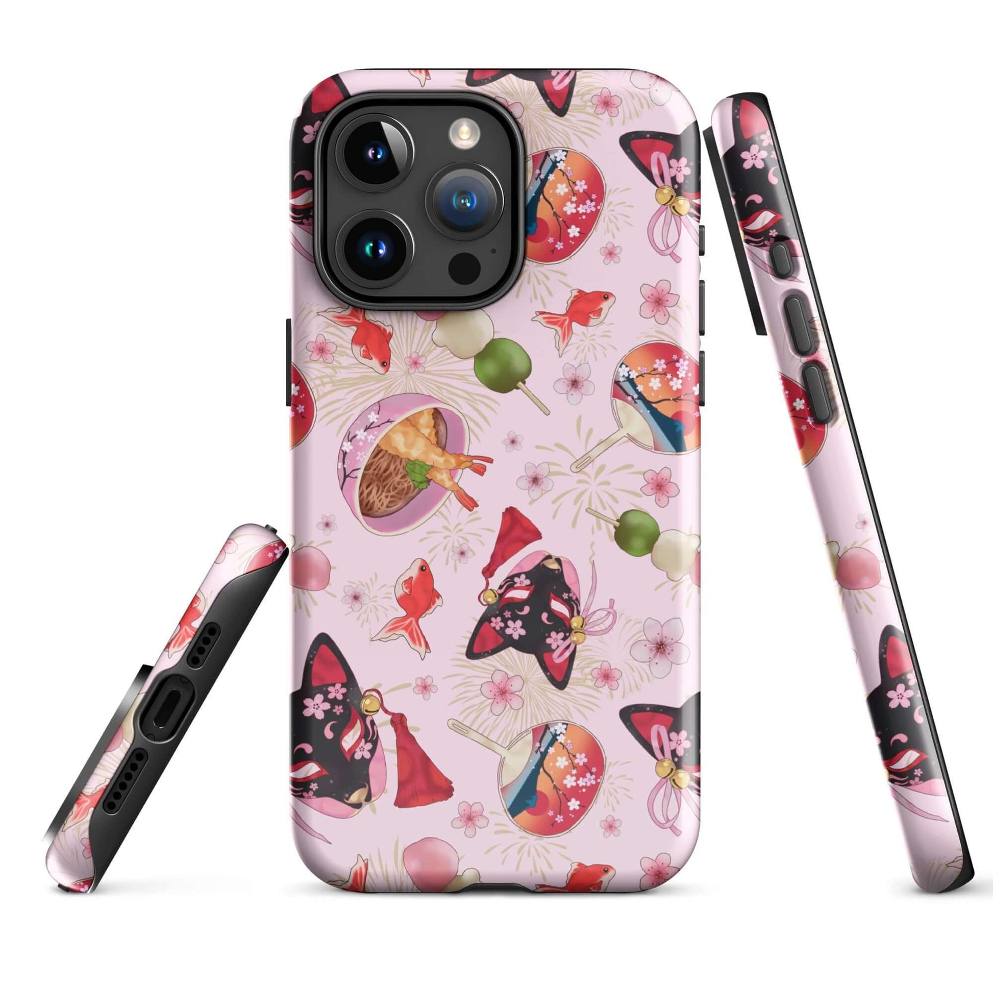 Matsuri iPhone® Tough Case featuring a vibrant design, offering style and protection for your phone all year round.