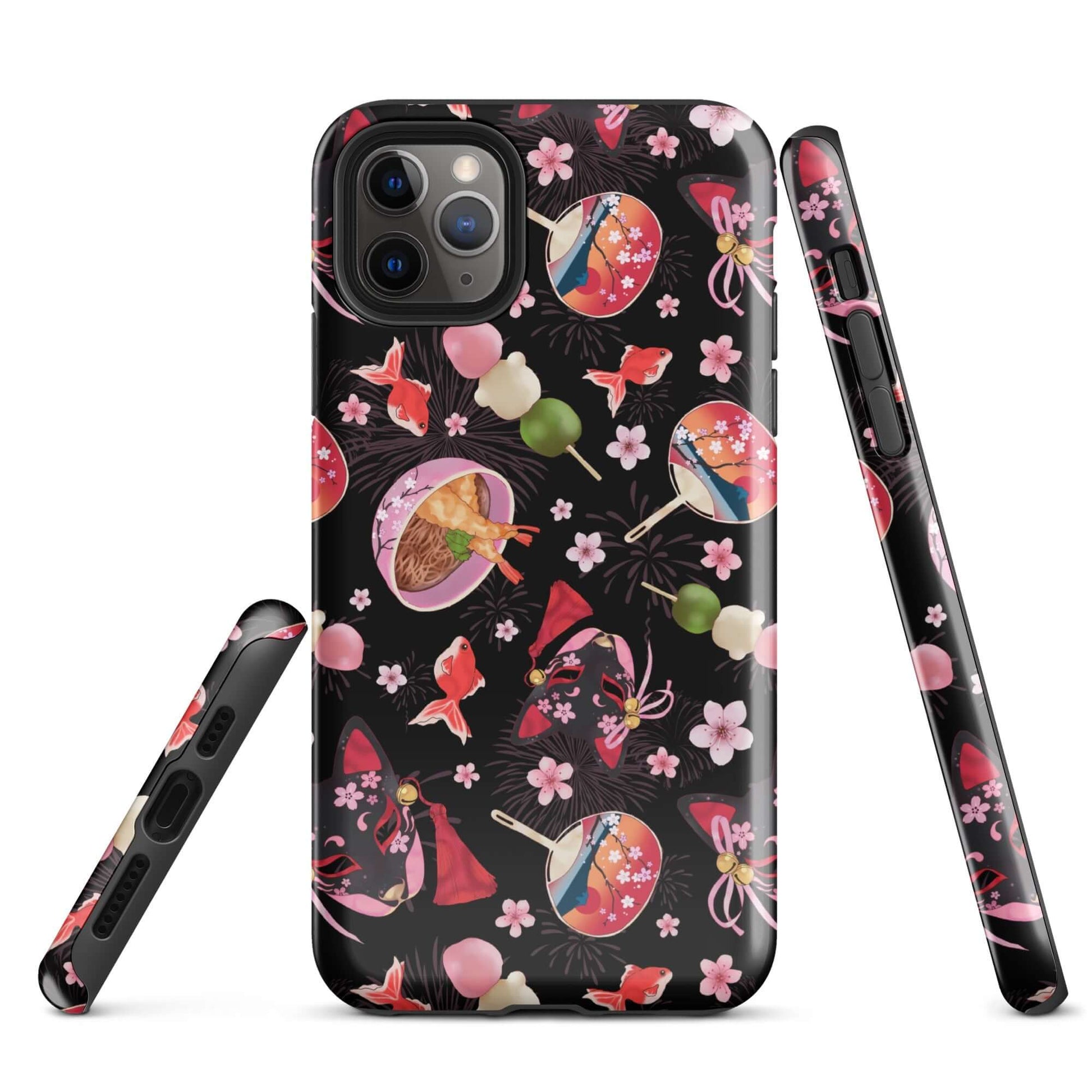 Matsuri iPhone® Tough Case features vibrant designs, offering stylish protection with durable dual-layer construction.